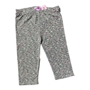 Pink Angel Girls 10-12 Grey Heart/Wake Me/Crown Sleep Pants